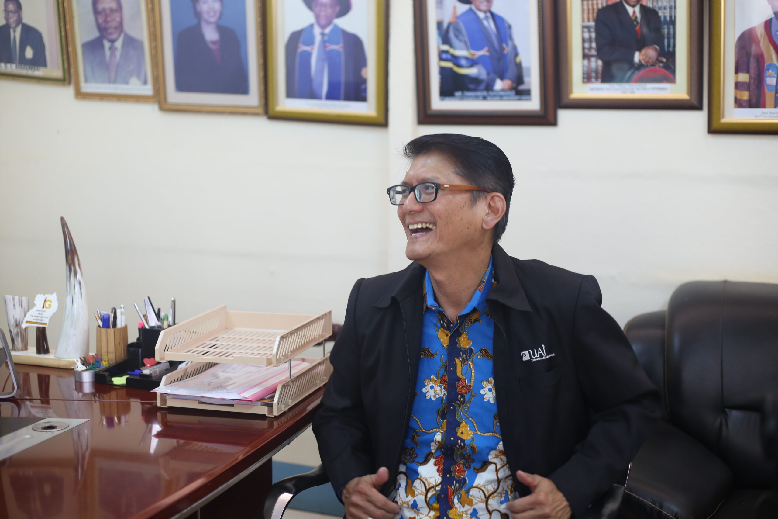 Dr. Hidayat Yorianta while at the Vice Chancellor's office yesterday.