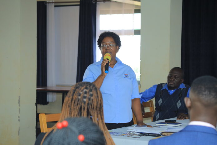 Deputy US, Mrs. Martha Luyirika Addressing Student Leaders