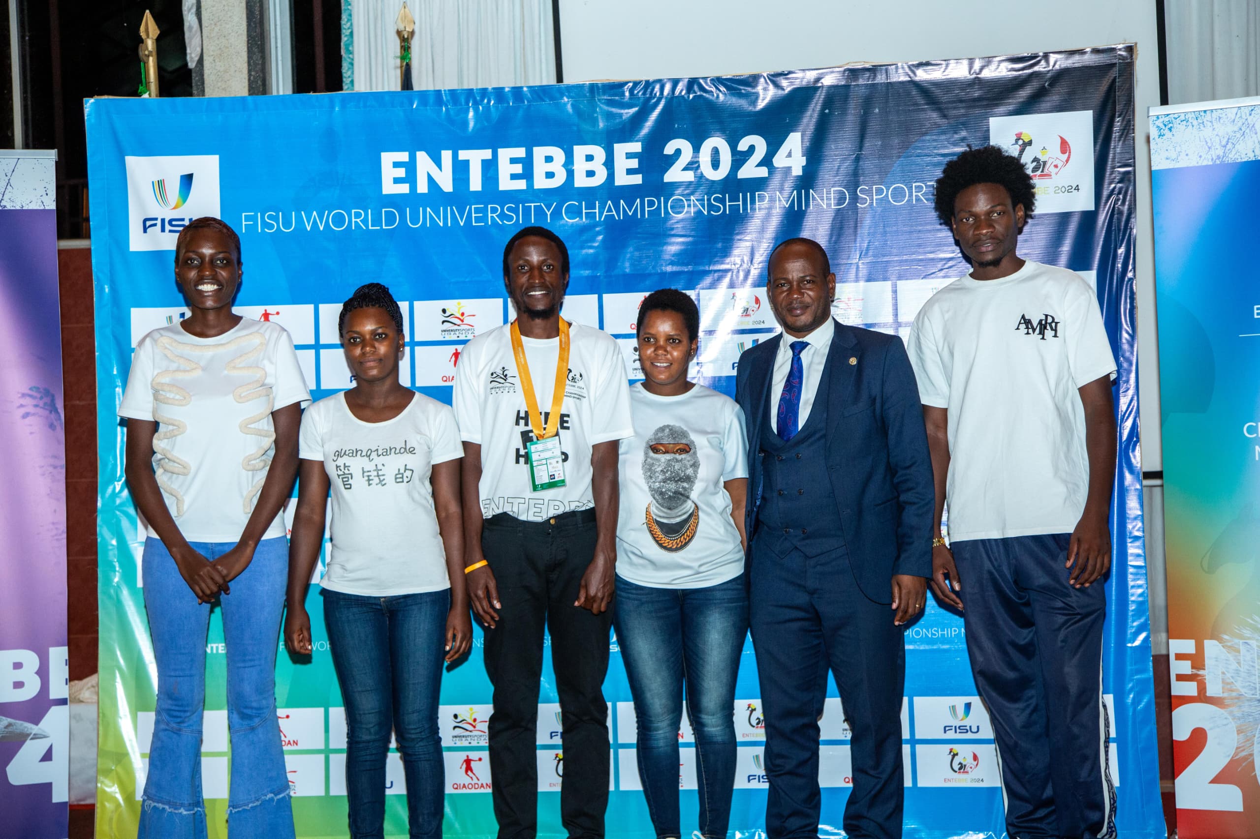 Prof. Jude Lubega with Students of Nkumba University Representing Burundi 