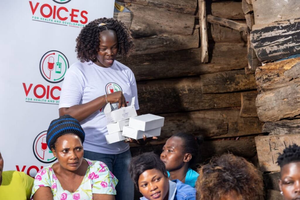 Esther Juliet Apio, the Team Lead at, Voices for Health and Development during the Musawo session