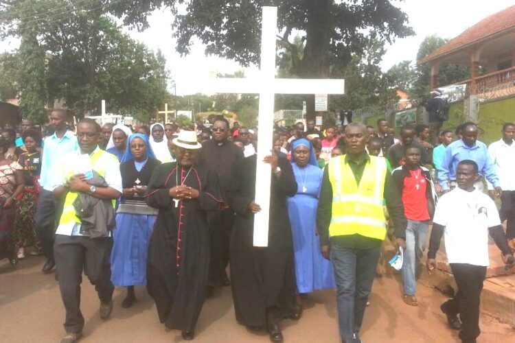 Kawuku faithful observe Way of the Cross