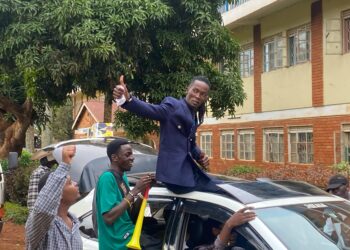 Alinda Marvin during one of his campaign rallies