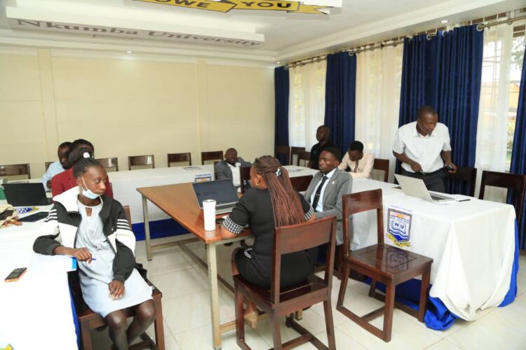 Students during a focal group discussion
