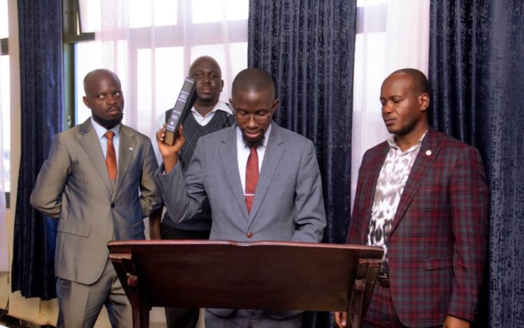 Derrick Mawanda Takes Oath