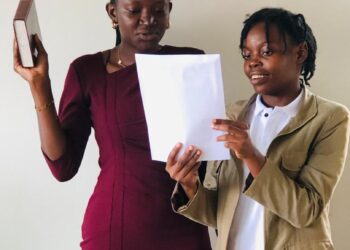 Nansubuga Jamira while taking oath