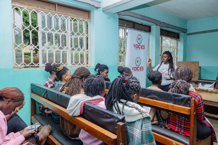 Rose Mahoro engaging students during one of the focus group discussions // Japheth Godwin Walakira