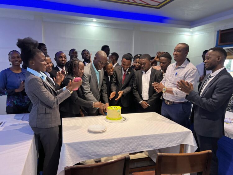 Nkumba Law Students Cut Cake After Final Exams