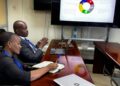 Prof. Jude Lubega , Project Lead and Madam Mary Nantumbwe During an Inception Report Presentation at UCC