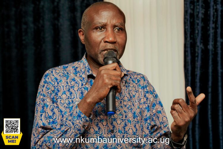 Mr. Charle Kagwa While Addressing Freshers// Joshua Baleete