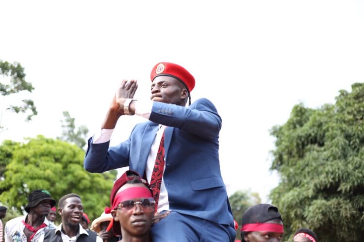 Nicklas Musasizi at a campaign rally in 2023
