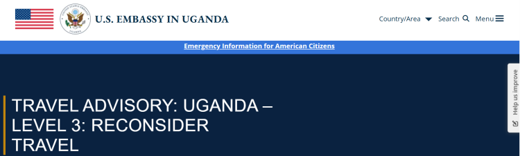 U.S. Embassy Issues Security Advisory Amid Rising Crime Concerns in Uganda