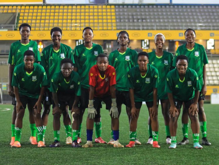 Nkumba Lady’s Football Team Lifts Trophy at IWD Sports Gala